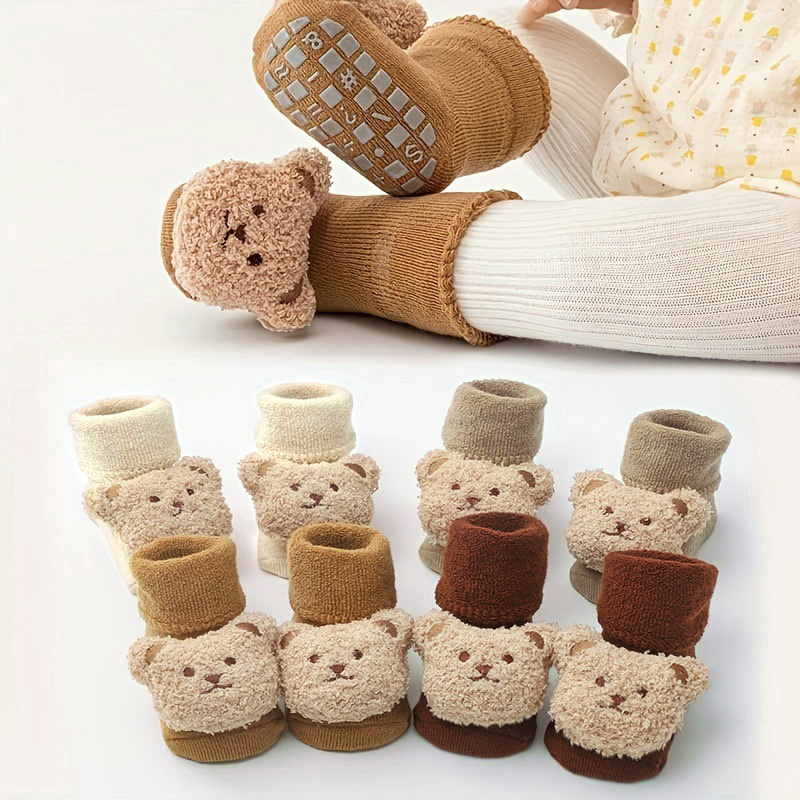 Unisex Baby Socks Non Slip - Bebek Çorap Pamuk Kalın Sıcak Rahat