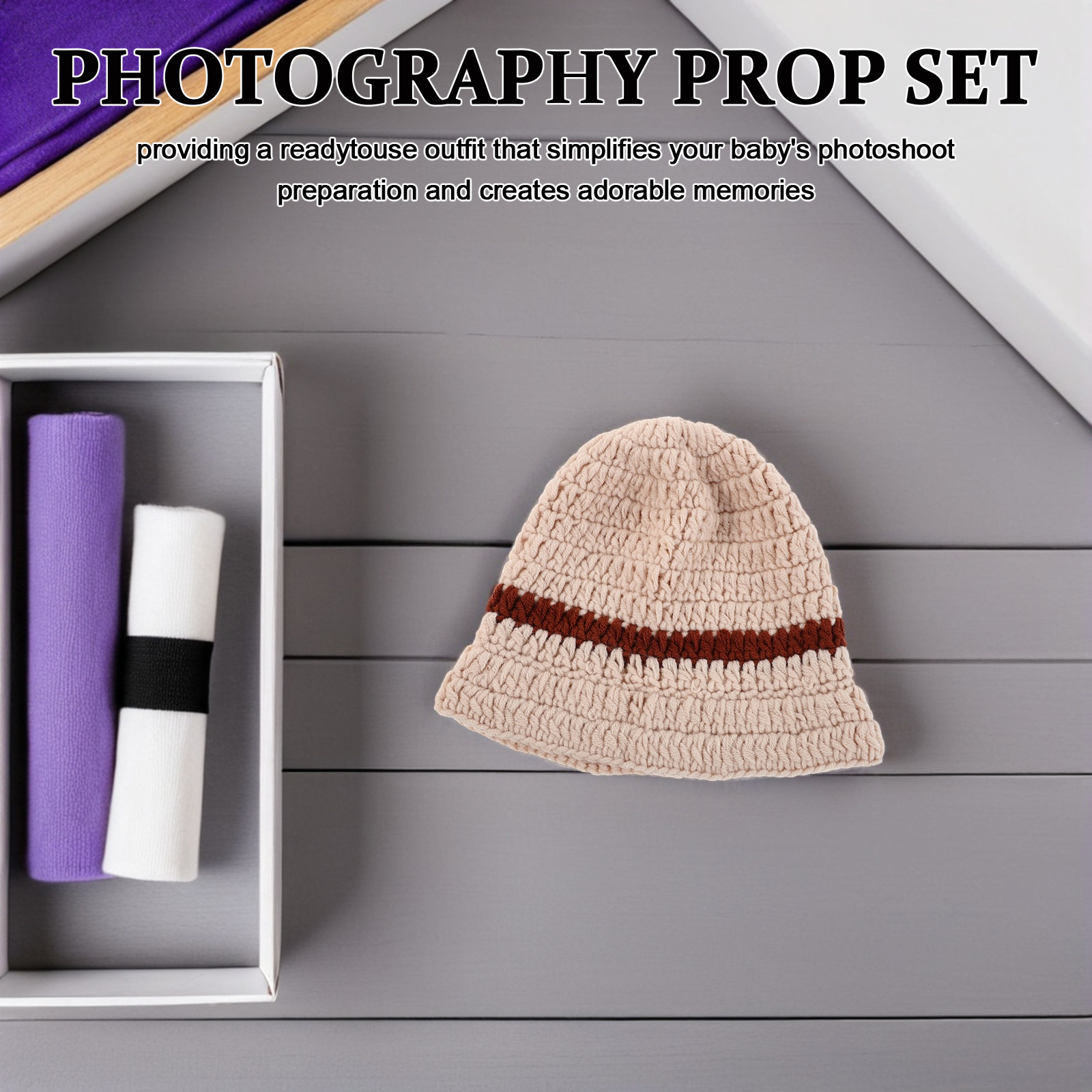 Infant Photography Props Outfit - 1 Takım Yeni Doğan Kovboy Kıyafeti,