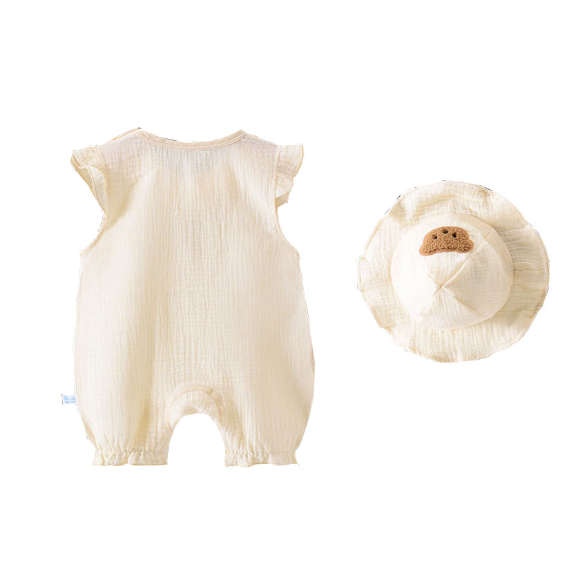Milan cel 2024 yaz bebek giyim - Baby Summer Linen Sleeveless Jumpsuit incelemesi ve fiyatı