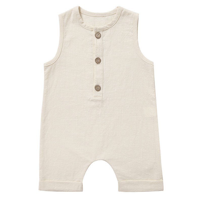 Yazlık Bebek Erkek Kız Tulumla - Baby Summer Linen Sleeveless Jumpsuit incelemesi ve fiyatı